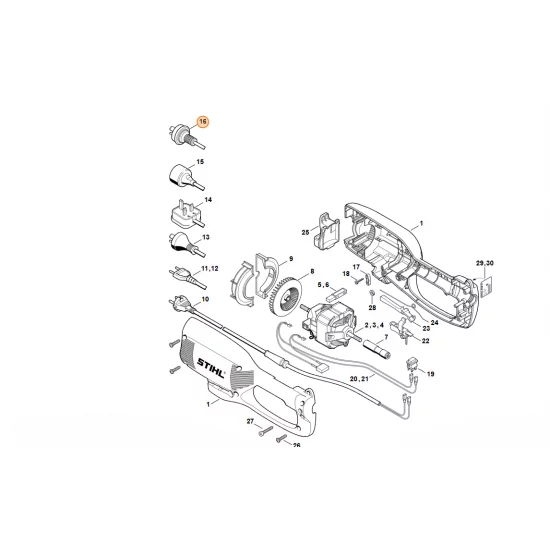 STIHL  Przewód przyłącza zasilania AR 4809 440 2001